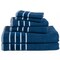 Hastings Home 6-piece 100-percent Cotton Towel Set with 2 Bath Towels, 2 Hand Towels and 2 Washcloths (Navy) 687553DWF - alternate 3